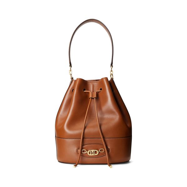 Leather Large Andie Drawstring Bag for Women Ralph Lauren PY