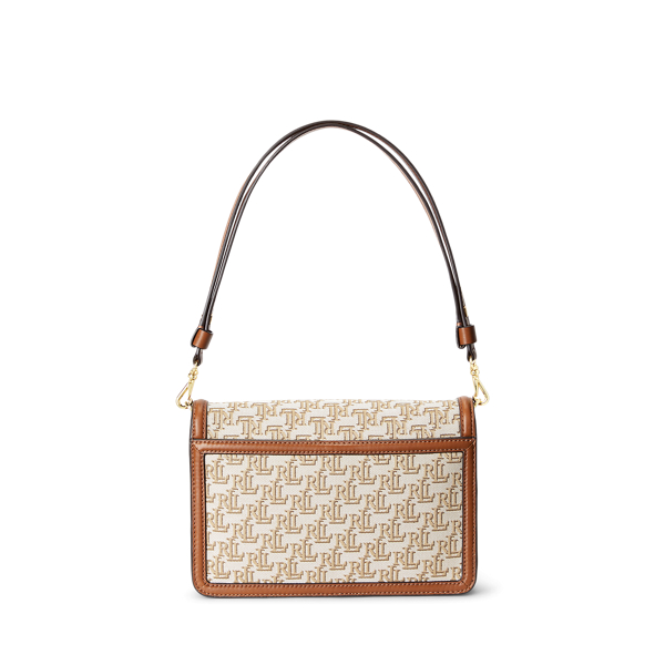 Khaki/Lauren Tan Monogram Jacquard Medium Sydnee Bag Lauren 4