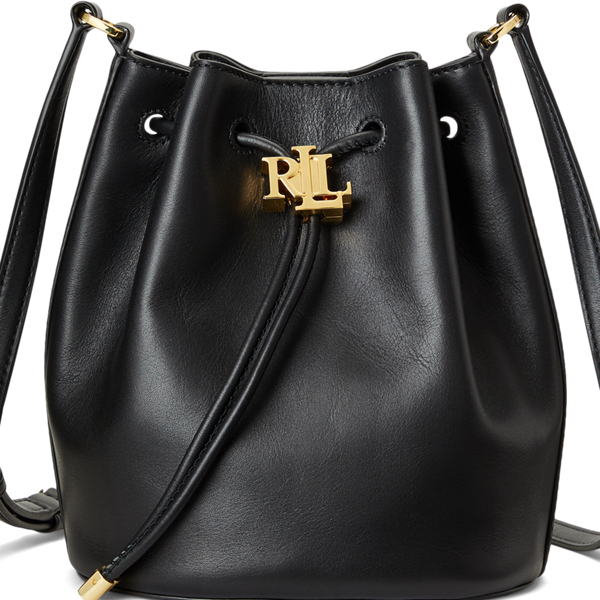Leather Medium Andie Drawstring Bag Ralph Lauren