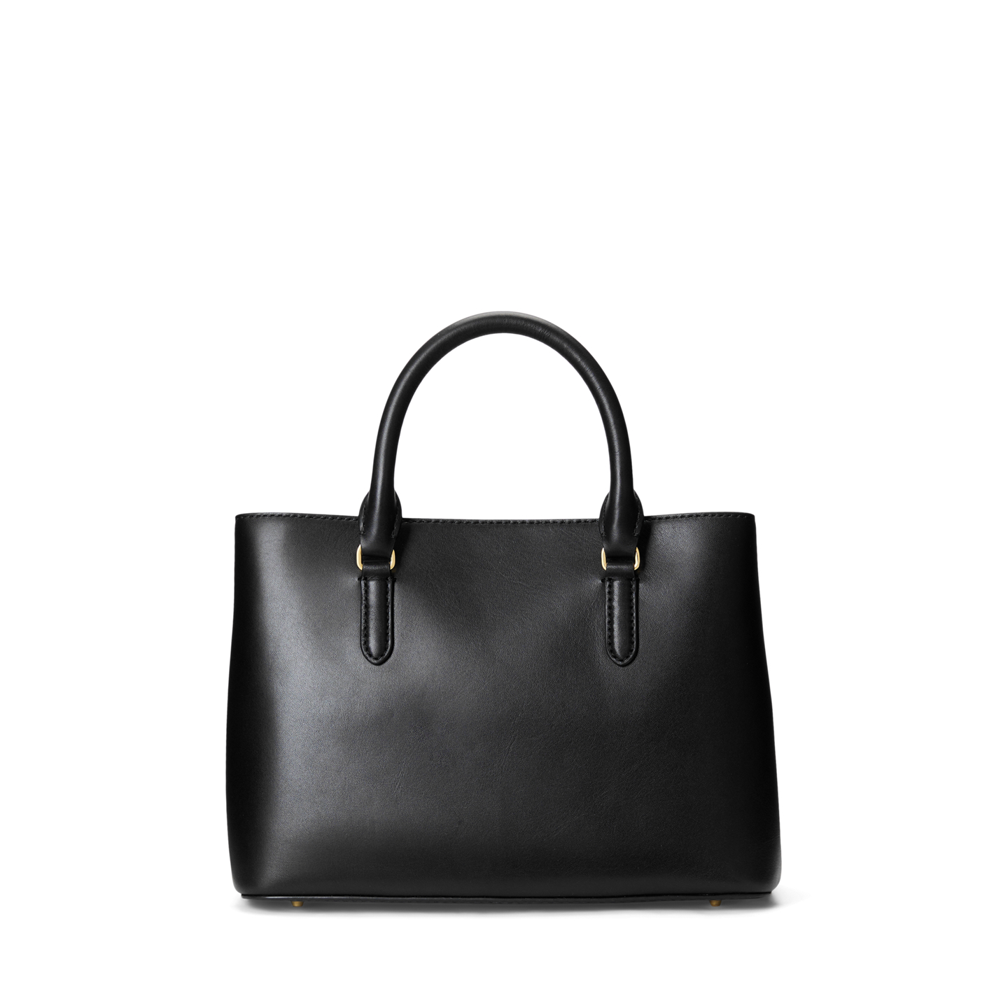 Женская сумка Ralph Lauren Leather Small Marcy Satchel, цвет: Чёрный — фото 2