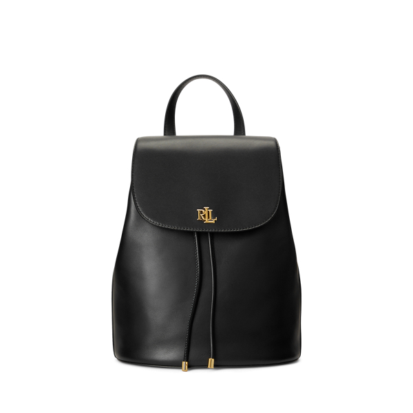 Ralph lauren black leather backpack sale