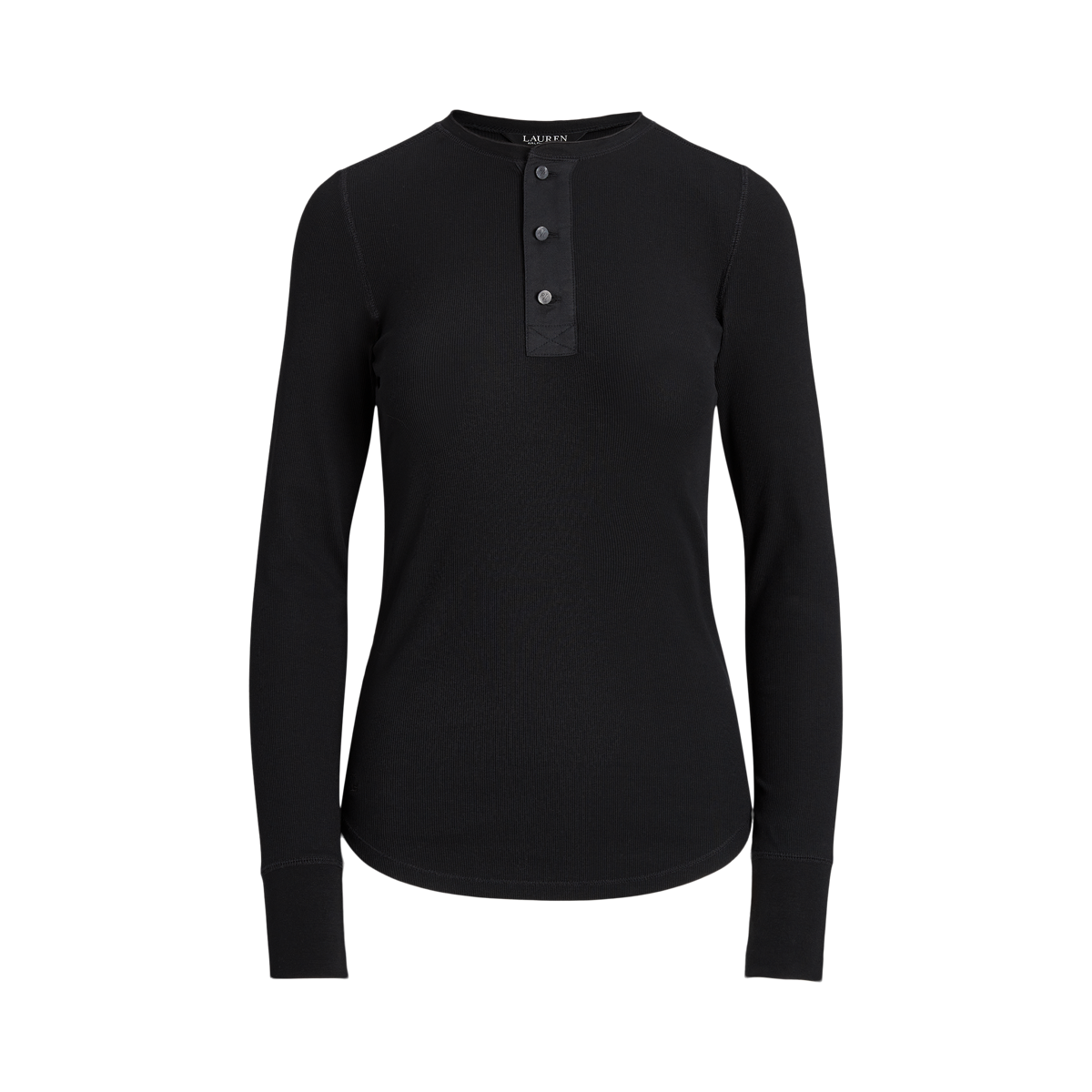 Stretch Cotton Henley Top