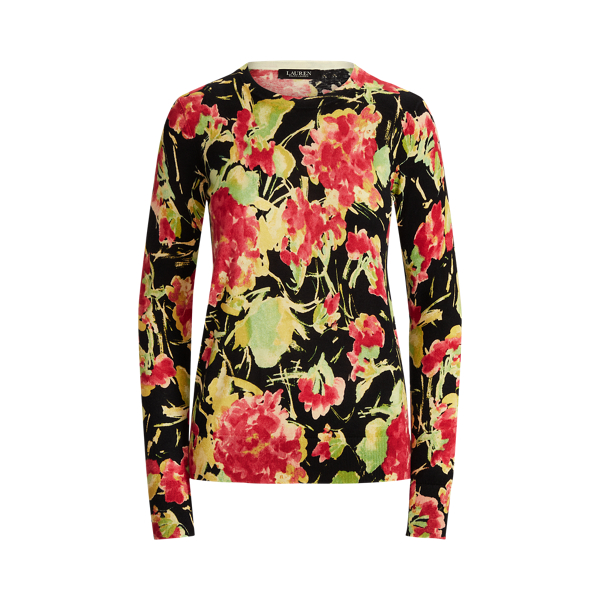Floral Cotton-Blend Sweater Lauren 1