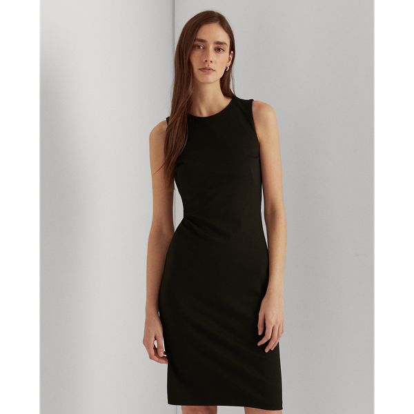 Black Ponte Sheath Dress Lauren 4