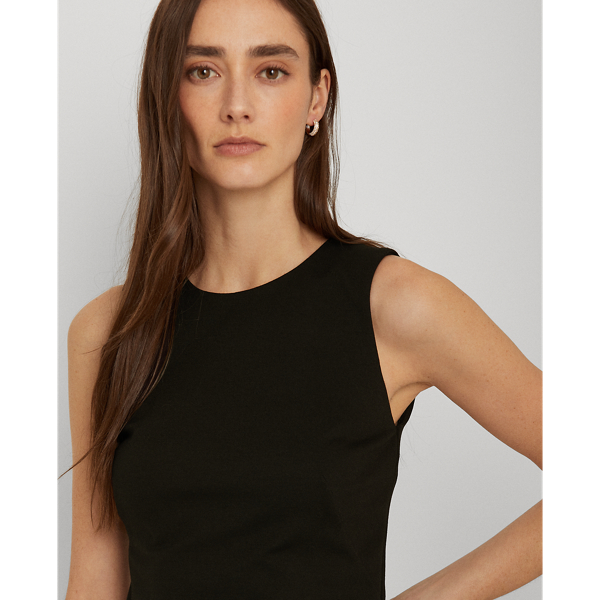 Black Ponte Sheath Dress Lauren 6