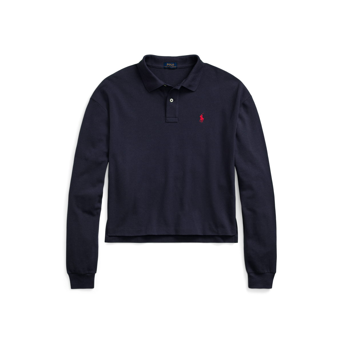 Cotton Cropped Polo Shirt