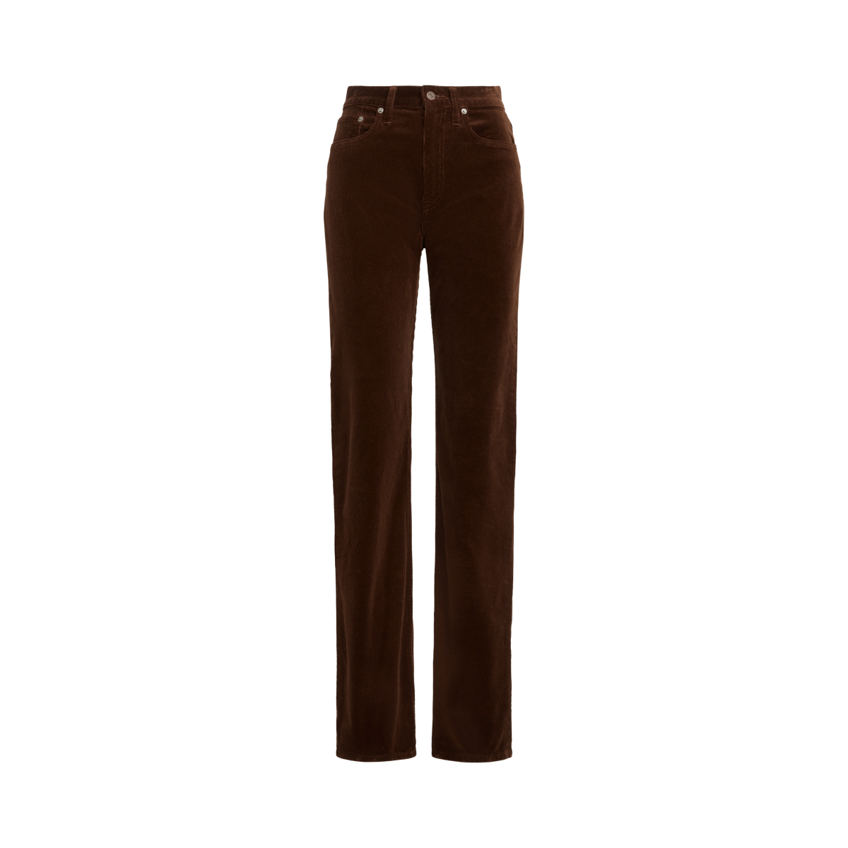 Straight Fit High Rise Corduroy Pant