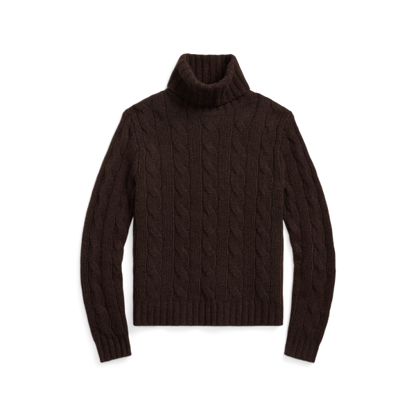 Cable-Knit Cashmere Turtleneck Polo Ralph Lauren 1