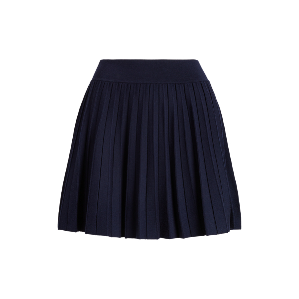 Sunburst-Pleated Merino Wool Skirt Polo Ralph Lauren 1