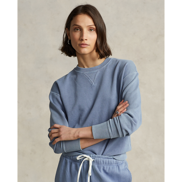 Indigo Organic Cotton Crewneck Sweatshirt Polo Ralph Lauren 1