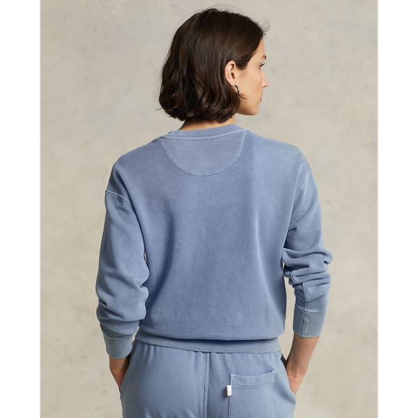 Indigo Organic Cotton Crewneck Sweatshirt Polo Ralph Lauren 5