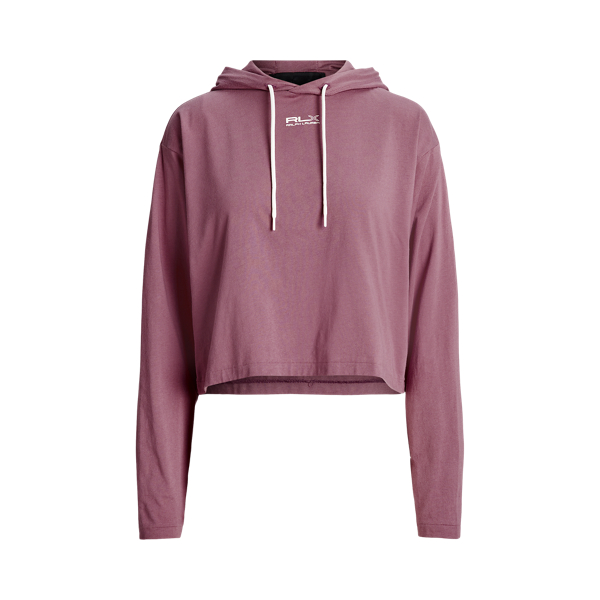 Cropped Cotton Jersey Hoodie RLX 1
