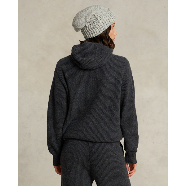 Charcoal Grey Cashmere Hoodie Sweater RLX 5