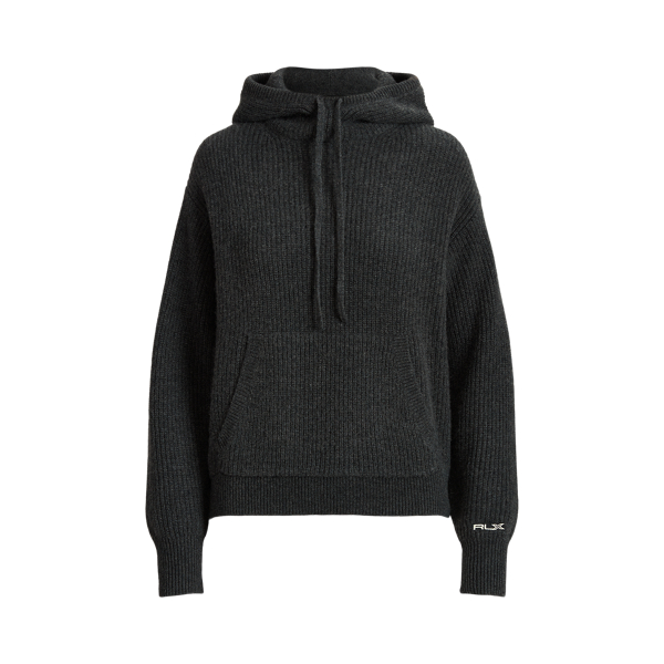 Charcoal Grey Cashmere Hoodie Sweater RLX 2
