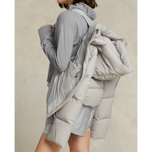 Doudoune &agrave; capuche r&eacute;sistante &agrave; l'eau RLX en Nickel clair 6