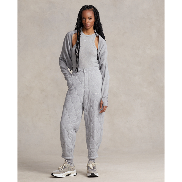 Andover Heather Cropped Stretch Cotton-Blend Terry Shrug RLX 4