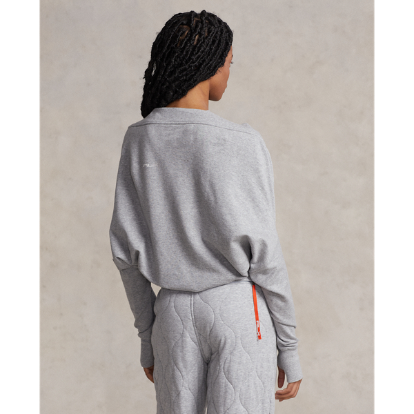 Andover Heather Cropped Stretch Cotton-Blend Terry Shrug RLX 5