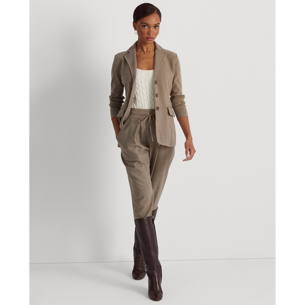 Truffle Heather Tubular-Trim Blazer Lauren 4