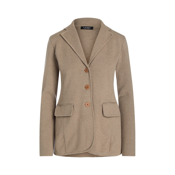 Truffle Heather Tubular-Trim Blazer Lauren 2