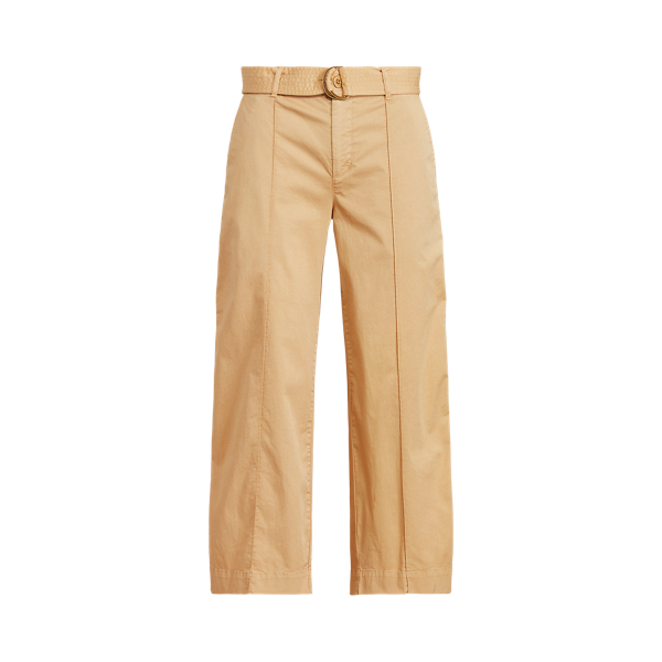 Micro-Sanded Belted Wide-Leg Trouser