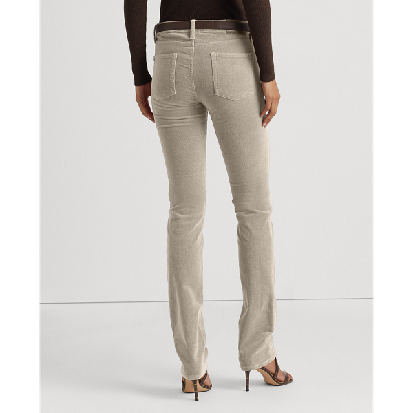 Light Truffle Stretch Corduroy Straight Trouser Lauren 5
