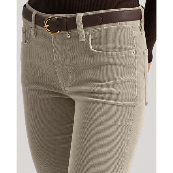Light Truffle Stretch Corduroy Straight Trouser Lauren 6