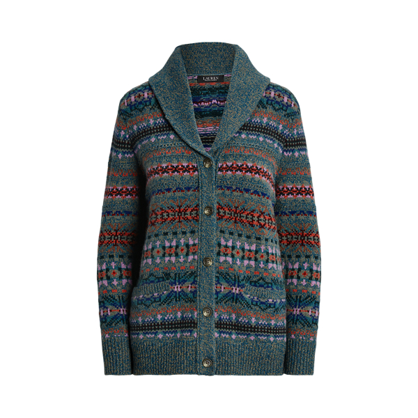 Fair Isle Wool-Blend Cardigan Lauren 1