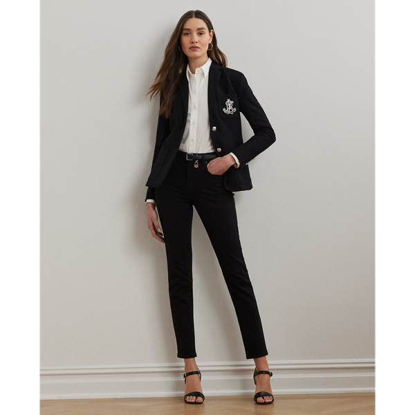 Black jacquard blazer clearance