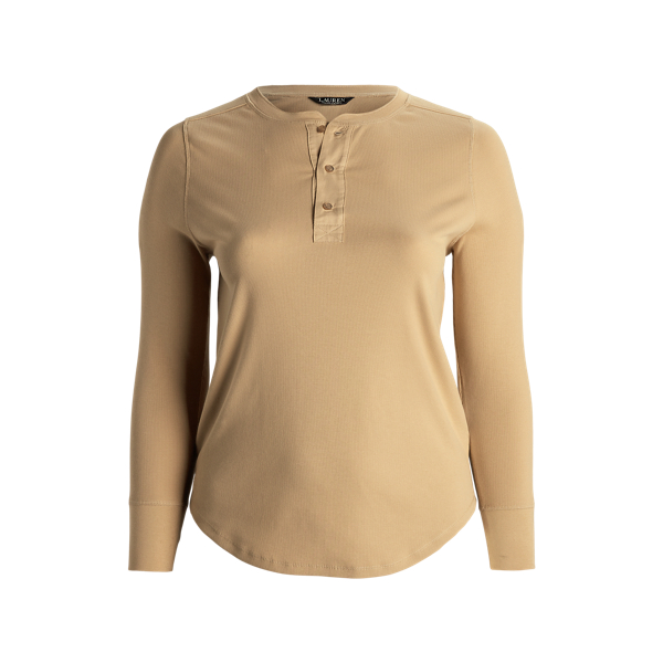 Maglietta serafino in cotone stretch Lauren Woman in 1