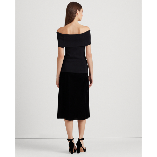 Schulterfreier Pullover Lauren in Schwarz 5