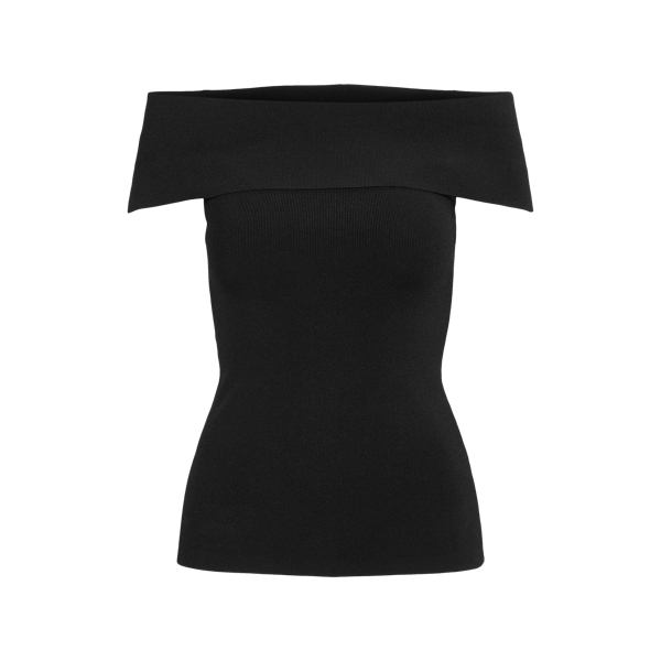 Schulterfreier Pullover Lauren in Schwarz 2