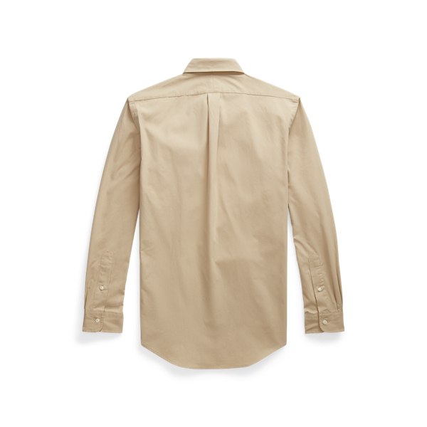 Coastal Beige Custom Fit Brushed Poplin Shirt Polo Ralph Lauren 2