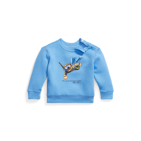 Sweatshirt de tecido polar com Polo Bear