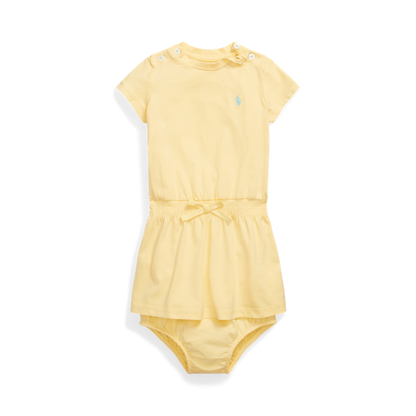 Katoenen jersey T-shirtjurk en bloomer Baby Girl in 1