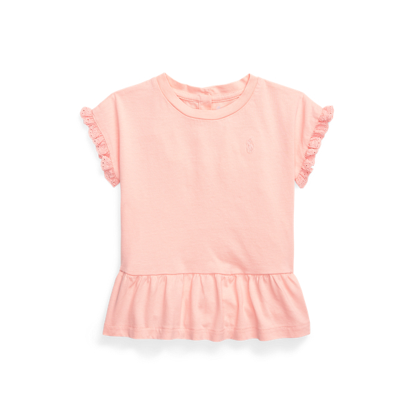 Cotton Jersey Peplum Top