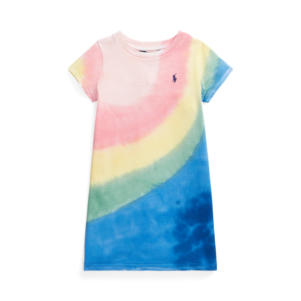Tie-dye T-shirtjurk van katoenen jersey