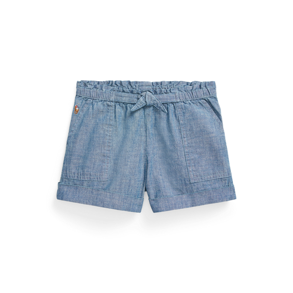 Pantal&oacute;n corto de cambray &iacute;ndigo