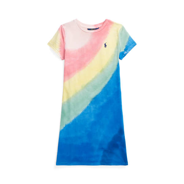 Tie-dye T-shirtjurk van katoenjersey