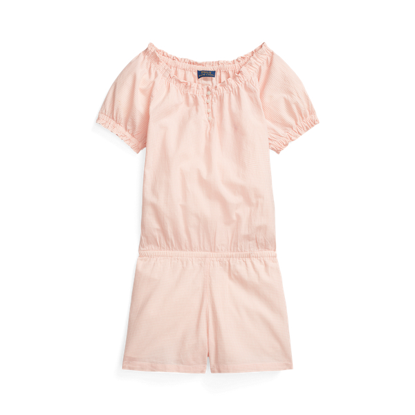Combishort volant&eacute; en coton
