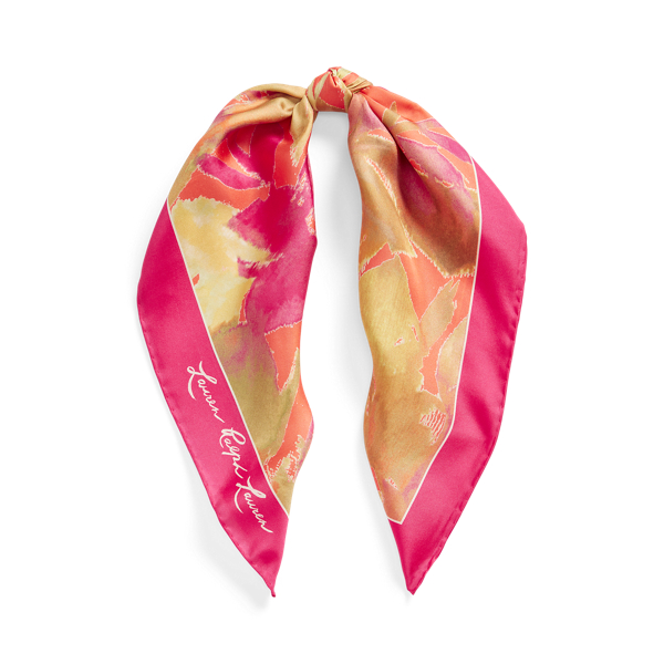 Print Silk Twill Scarf