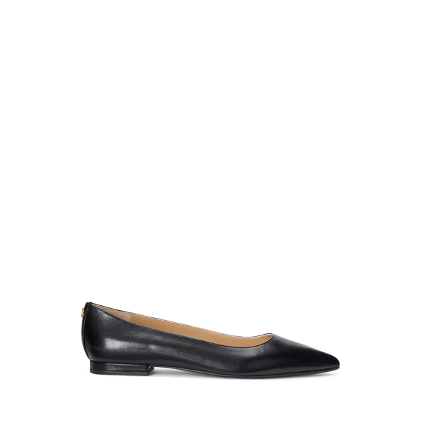 Londyn Burnished Leather Ballet Flat for Women Ralph Lauren SA