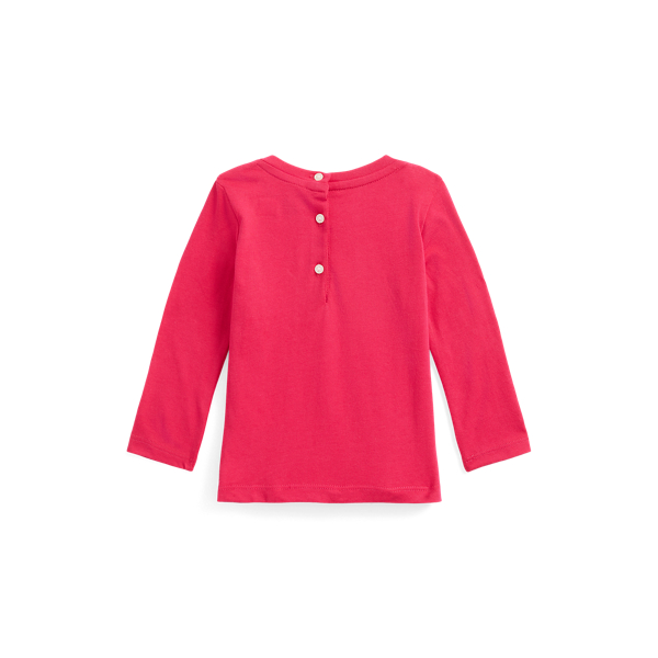 Sport Pink Cotton Jersey Long-Sleeve Tee Baby Girl 2