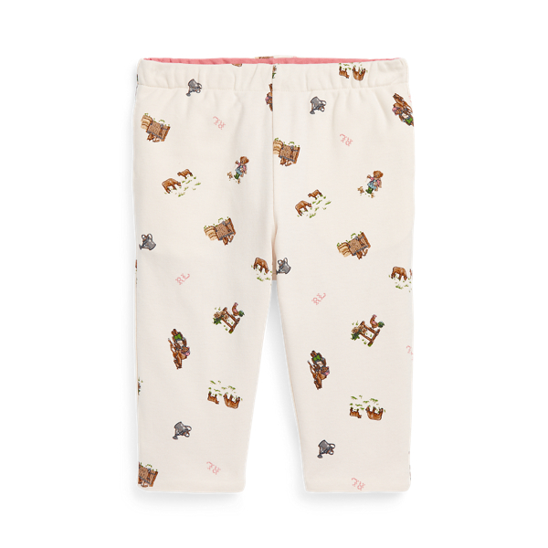 Polo Bear Reversible Cotton Trouser Baby Girl 1