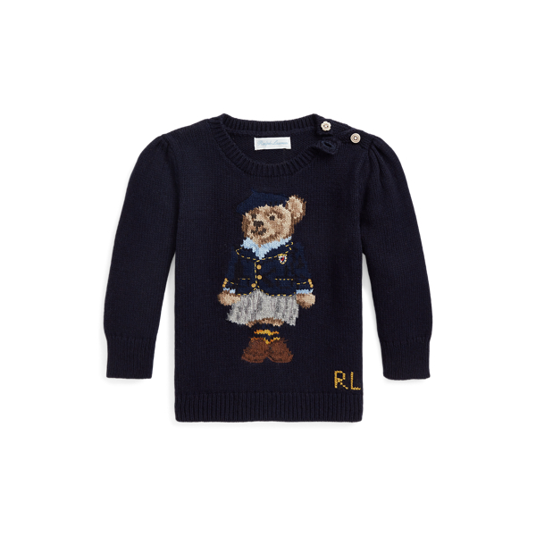 Baumwollpullover mit Polo Bear Baby Girl in 1