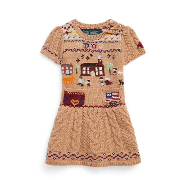 Intarsia-Knit Wool-Blend Jumper Dress