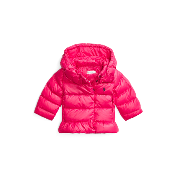 Water-Repellent Down Peplum Jacket
