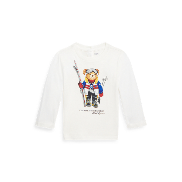 Langarm-T-Shirt mit Polo Bear Baby Girl in 1