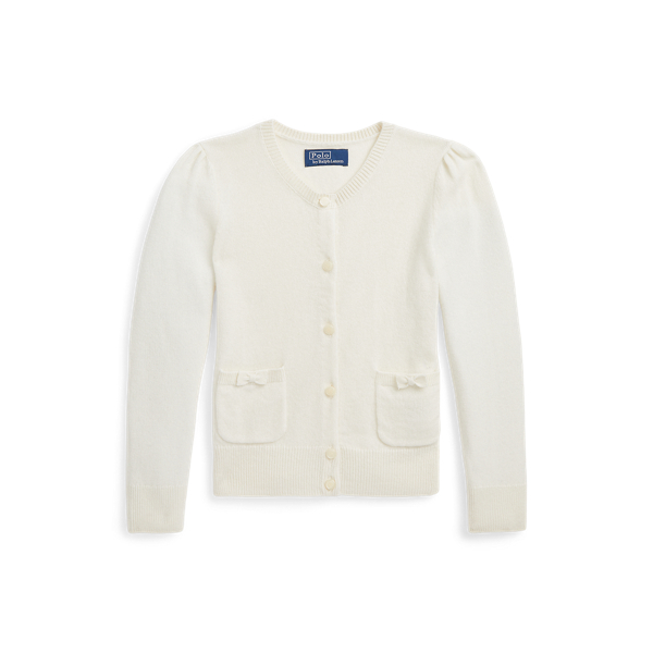 Bow-Trim Cashmere Cardigan