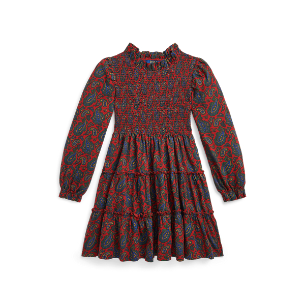 Paisley Smocked Cotton Dress