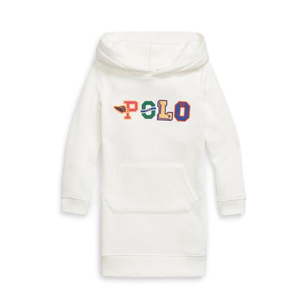 Abito in felpa con cappuccio e logo